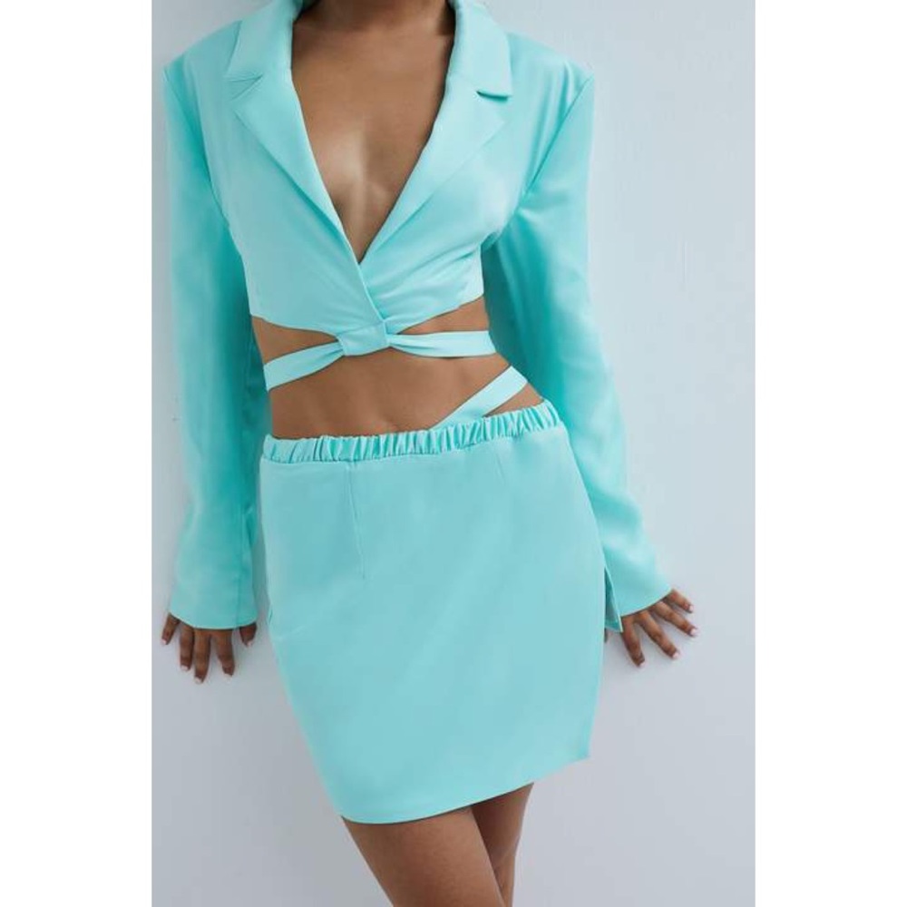 NWT For Love & Lemons | Blue Marie Mini Skirt